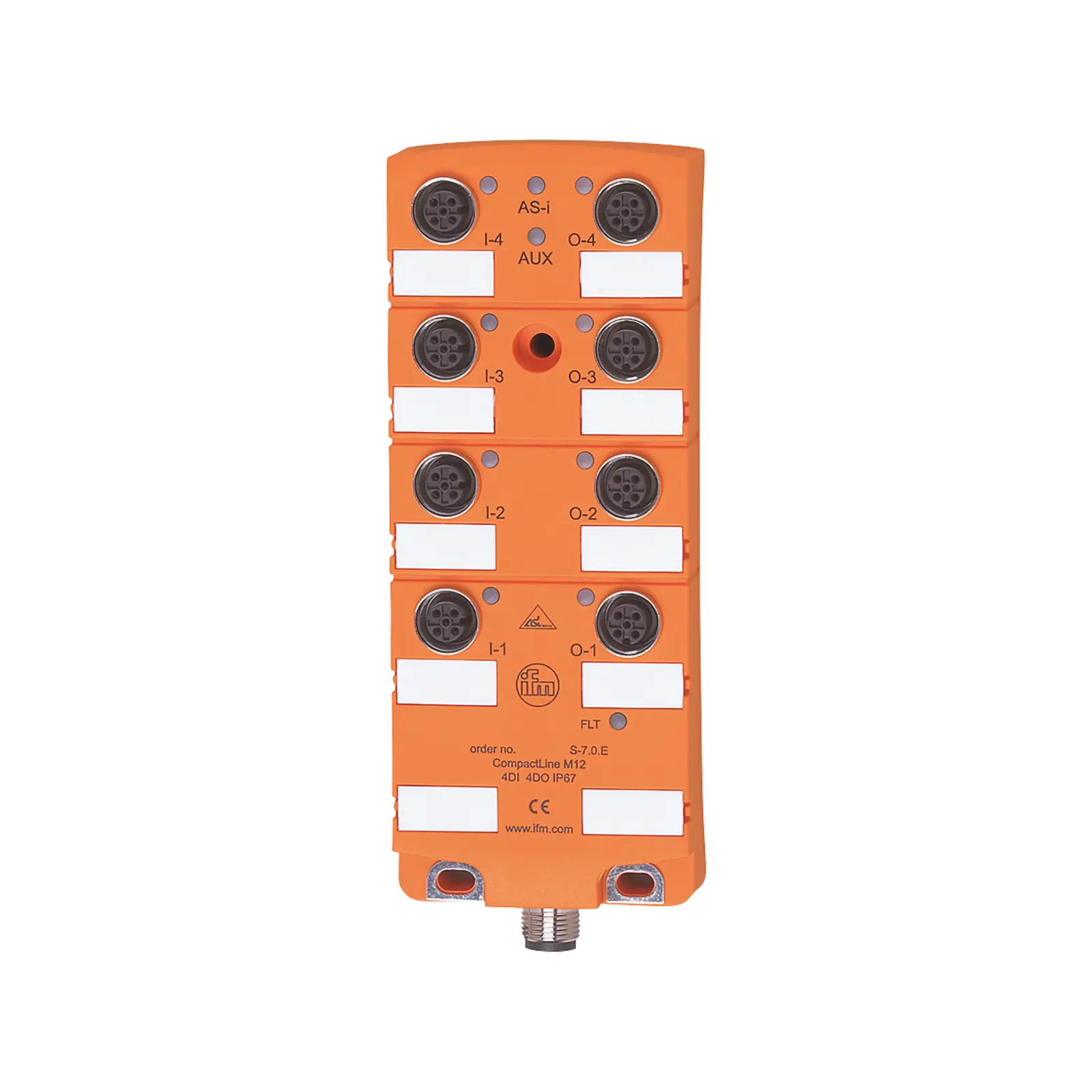 Produktfoto 1 von AS-i Ein-/Ausgangsmodul Compact M12 4DI-Y 4DO A/B M12 IP67