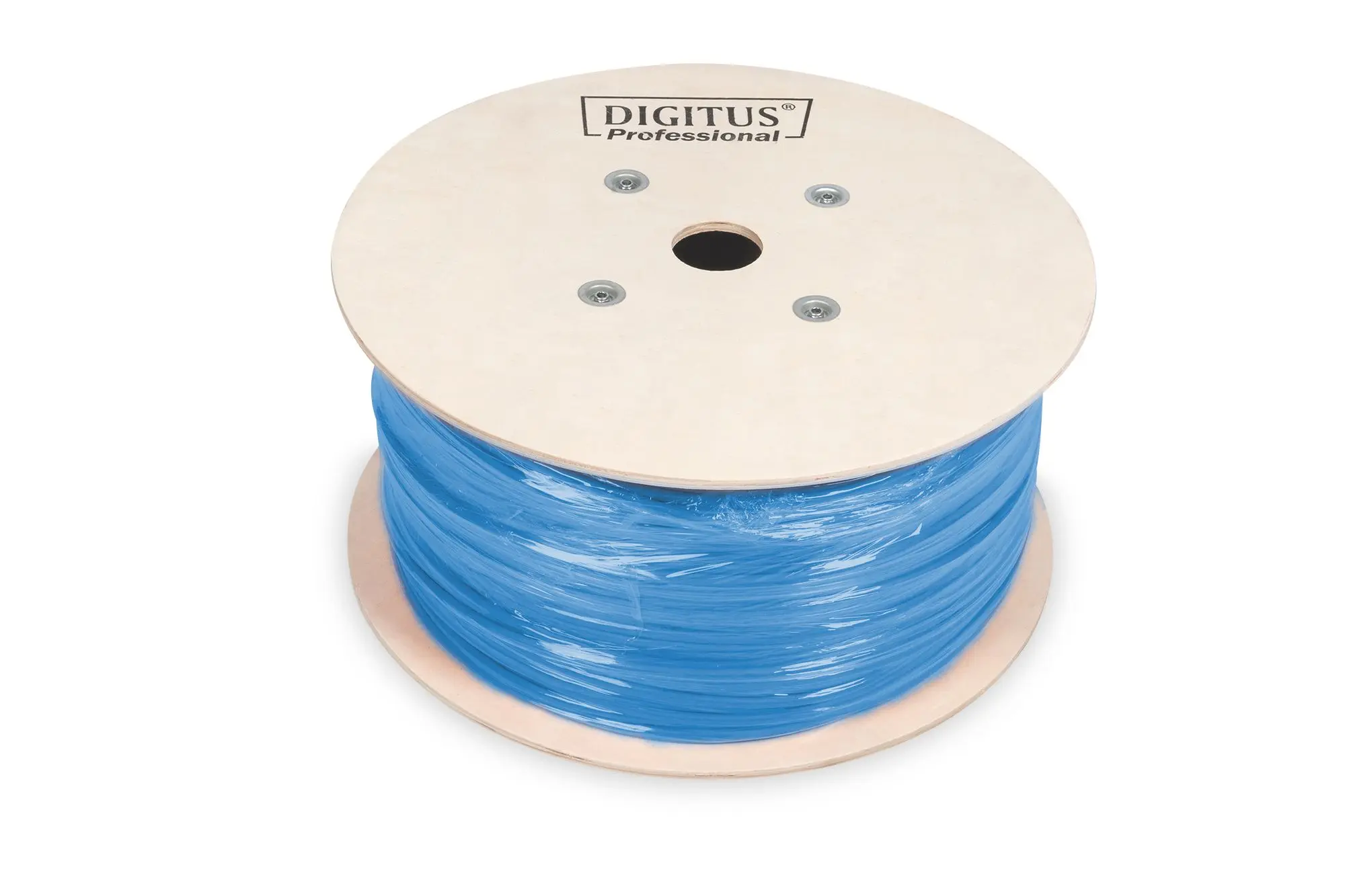 Produktfoto 1 von CAT 6A U-FTP Roh-Installationskabel 305m Holztrommel AWG23/1 LSZH-1 blau