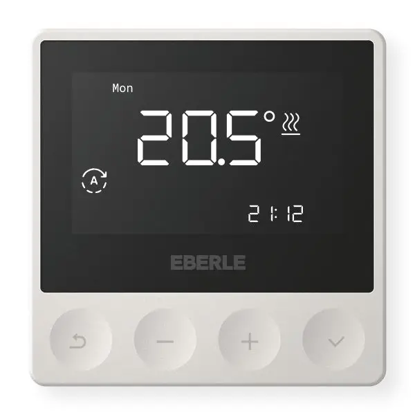 Produktfoto 1 von AP-Uhrenthermostat als Raum-/ Fußbodenregler, RAL9016