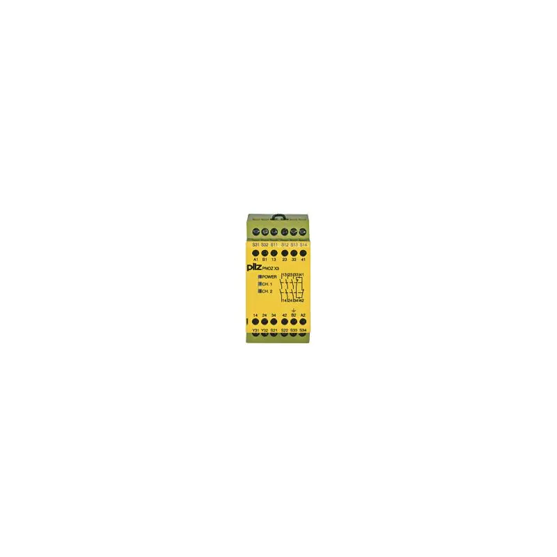 Produktfoto 1 von PNOZ X3 240VAC 24VDC 3n/o 1n/c 1so Sicherheitsschaltgerät
