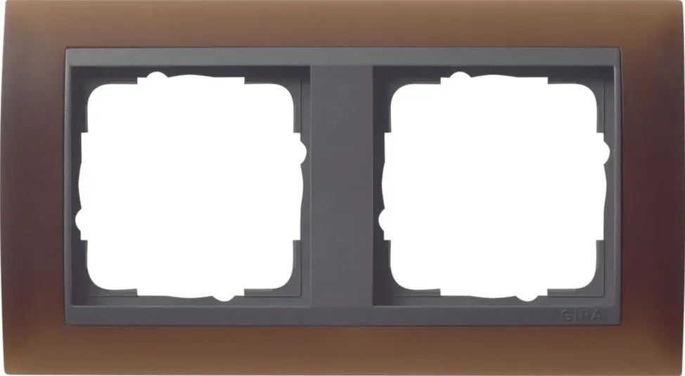 Produktfoto 1 von Abdeckrahmen 2fach f.anthrazit Event Opak Dunkelbraun