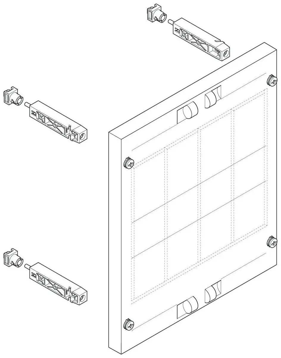 Produktfoto 1 von ESPRO-Modul tief BxH:250x300mm f.SAS 40mm f.NH00-Trenner EBM 70mm