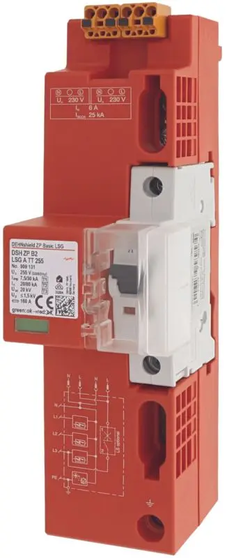 Produktfoto 1 von Kombi-Ableiter Typ1+2 DEHNshield ZP + LS Basic 2 LSG für TT und TN-S-Systeme