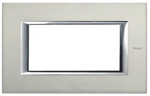 Abdeckrahmen AXOLUTE: 4 Module, Aluminium, gebürstet