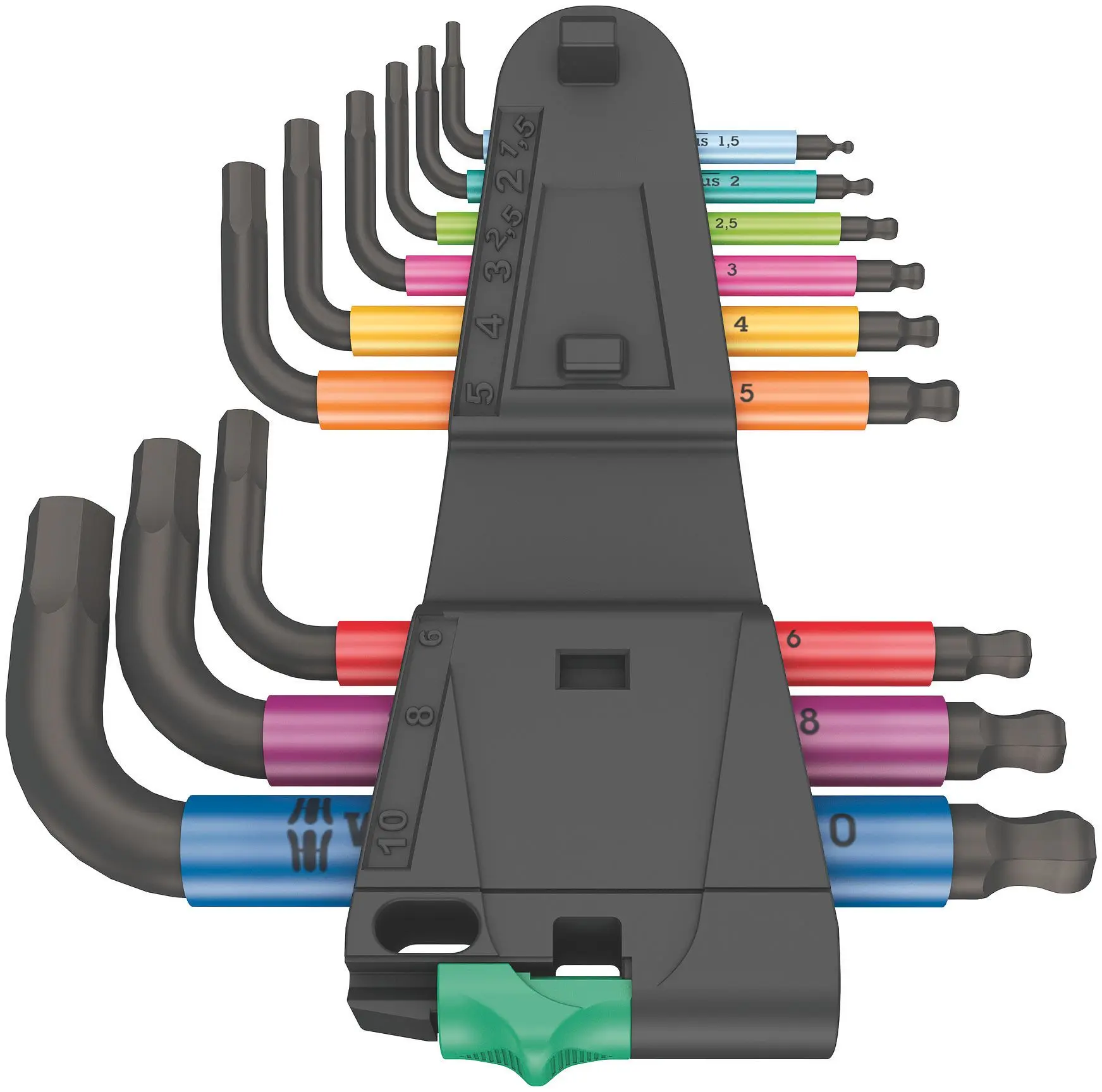Produktfoto 1 von 950/9 Hex-Plus Multicolour 2 Winkelschlüsselsatz, metrisch