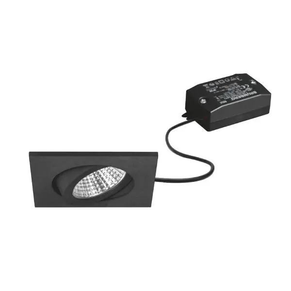 Produktfoto 1 von LED-Einbaustrahler 230 V AC, 50 Hz, 6 W 38°, 3000 K, quadratisch, schwenkbar