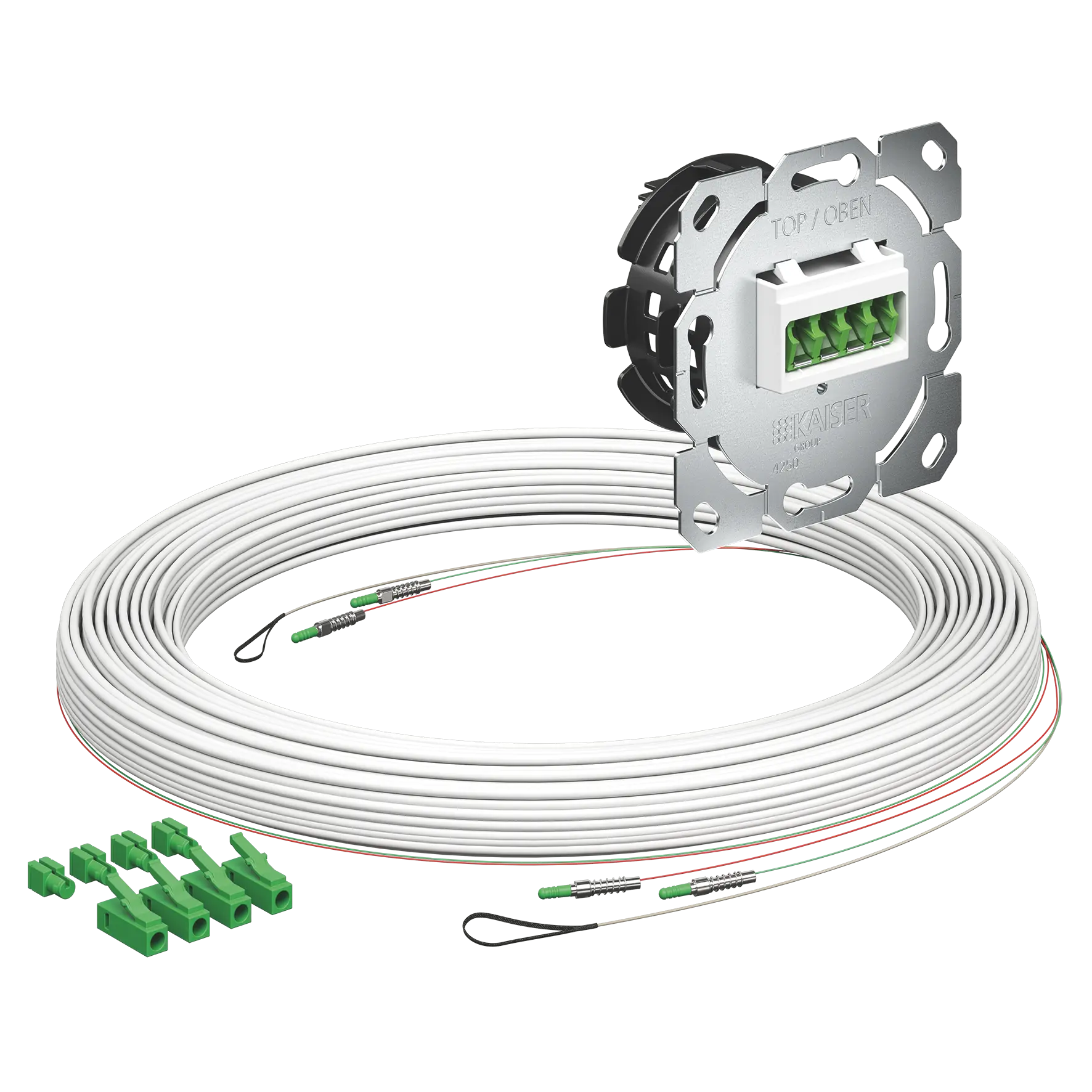 Produktfoto 1 von Teilnehmeranschluss Gf-TA E3S Connect® Unterputz, 2xF, LC/APC DX, L=20m, Gf-GV