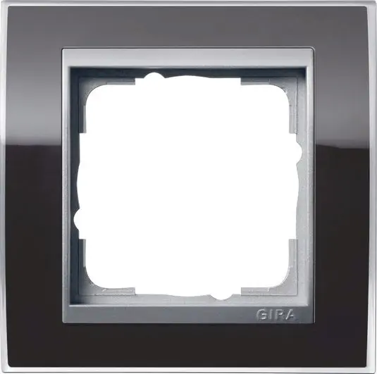 Produktfoto 1 von Abdeckrahmen 1fach f.Farbe alu Event Klar schwarz