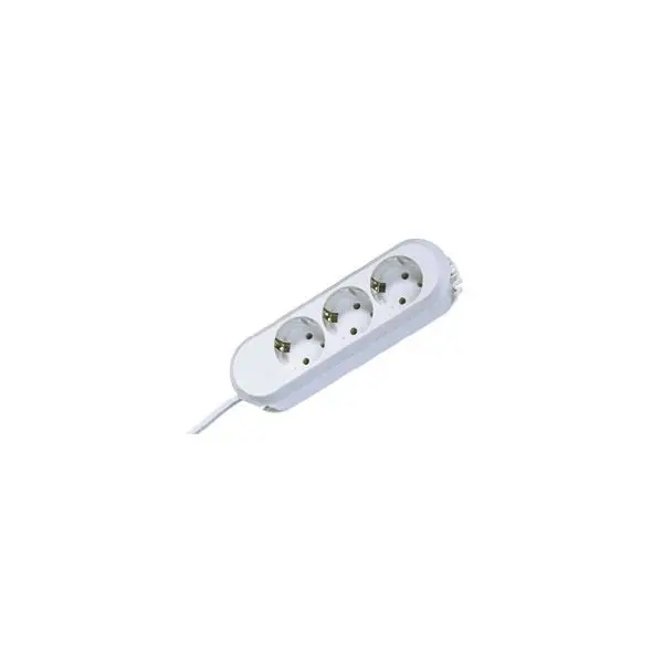 Produktfoto 1 von Tischsteckdose 3xSchuko weiß Strom 3m Schuko