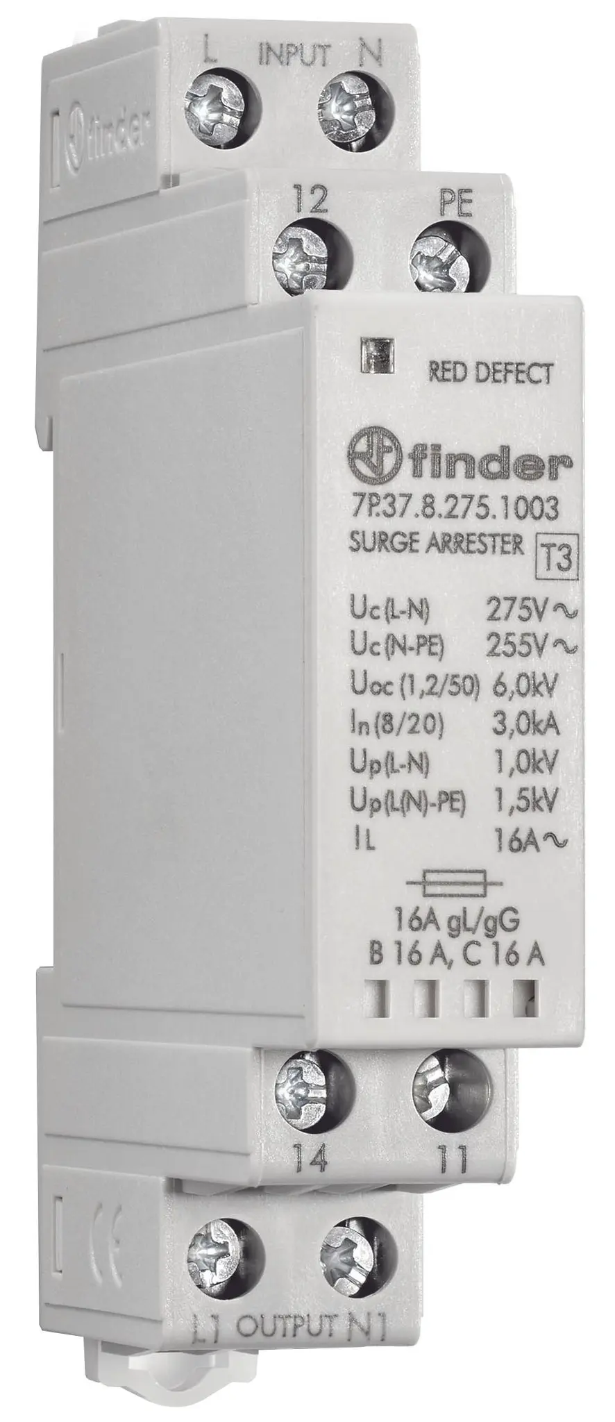 Produktfoto 1 von Überspannungsableiter Typ 3, Varistor zwischen L-N und Funkenstrecke