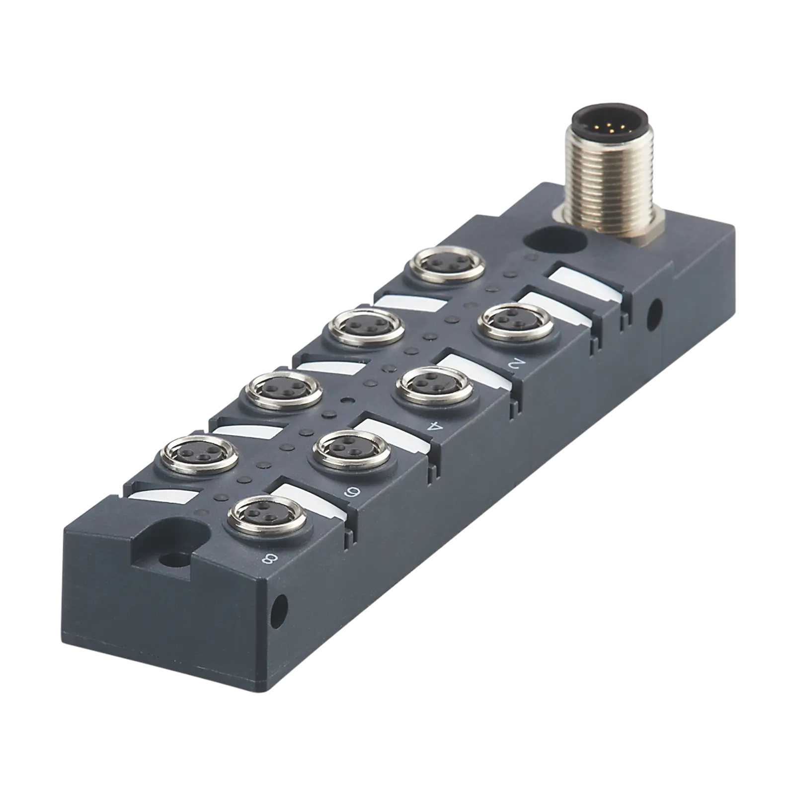 Produktfoto 1 von Zentralverteiler M8/8 PNP Gehäuse PBT-GF20 Messing IP67