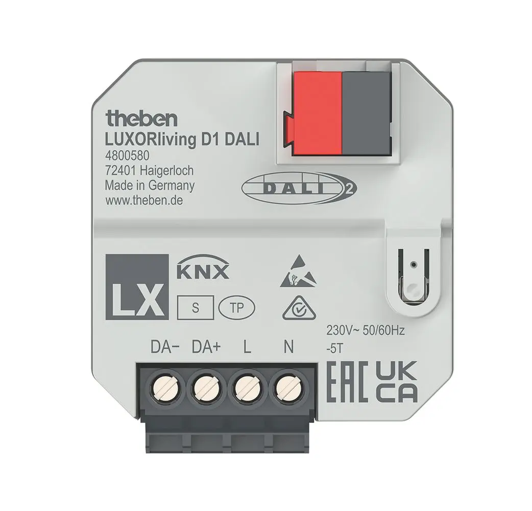 Produktfoto 1 von 1-fach DALI-Aktor LUXORliving DALI-2, Unterputz, Smart Home