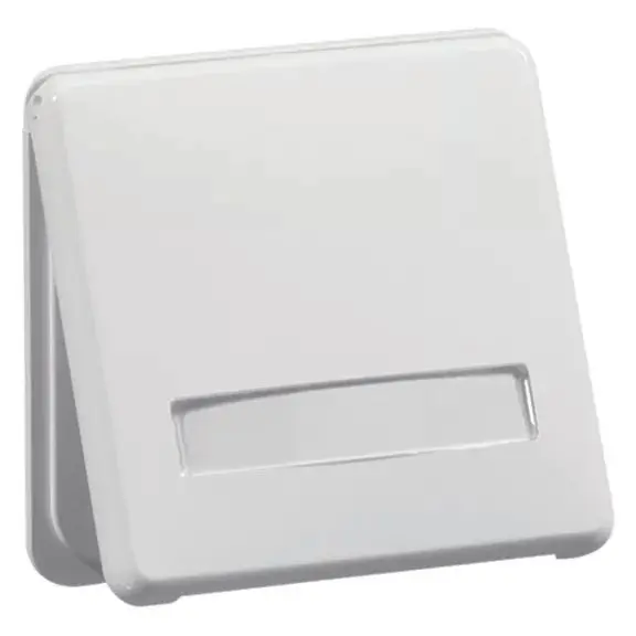 Produktfoto 1 von Steckdose SCHUKO, weiß Beschriftungsfeld, Klappdeckel