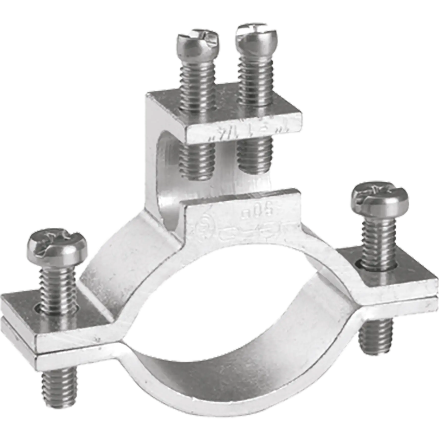 Produktfoto 1 von Erdleitungsbride 1 - 1 1/4Z 33.5-41.9mm 4 - 50 qmm Seil - Draht D 8 mm