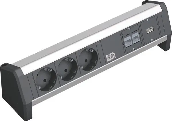 Produktfoto 1 von DESK 3xSchuko 2xCat5e 1xUSB GS