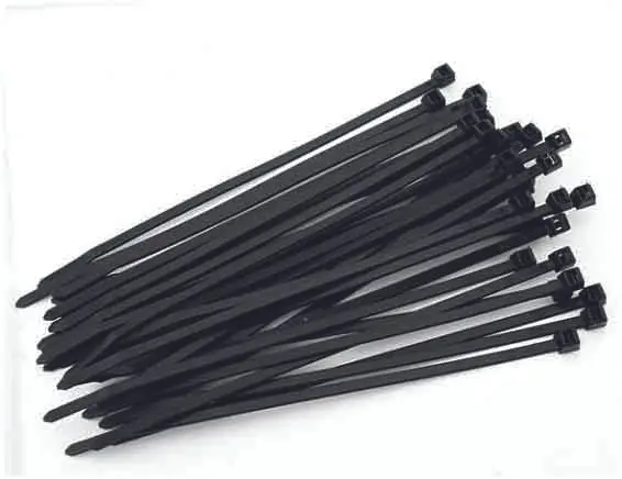 Produktfoto 1 von Kabelbinder, schwarz, 100 Stk. Pkg UV-beständig, Kabelbinder