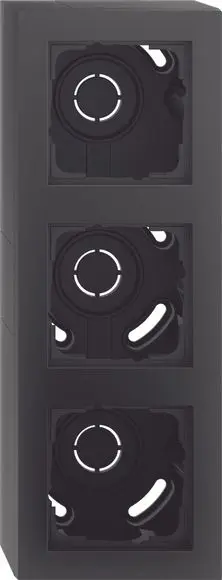 Produktfoto 1 von AP-Gehäuse 3f + Rahmen Gira E2 Schwarz m