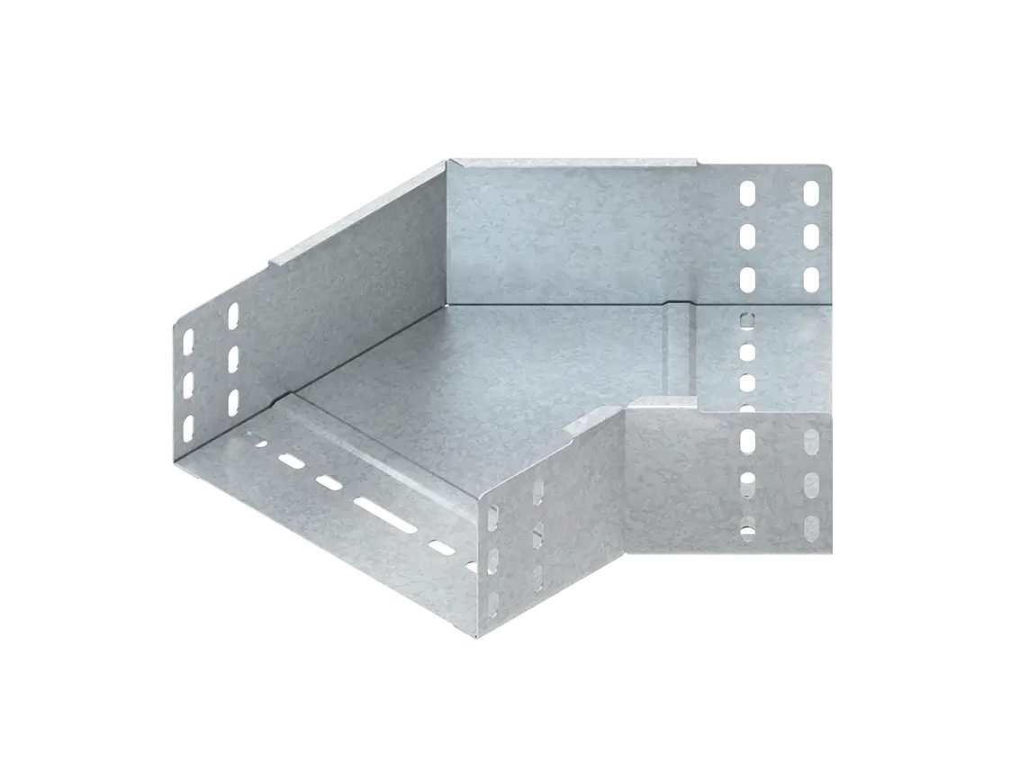 Bogen 45°, 85x202 mm, mit ungelochten Seitenholmen feuerverzinkt