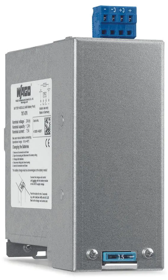 Produktfoto 1 von Blei-Vlies-Akku-Modul,Eingangsspannung DC 24 V,Ausgangsstrom 7,5 A