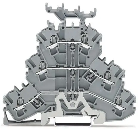 Produktfoto 1 von Dreistockklemme,Schirmleiter-/ Durchgangs-/ Durchgangsklemme,2,5 mm²