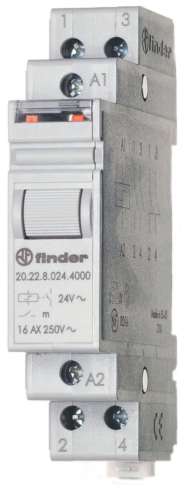 Produktfoto 1 von Stromstoßschalter für Reiheneinbau 2S 16A An An/Aus Aus für 24VAC