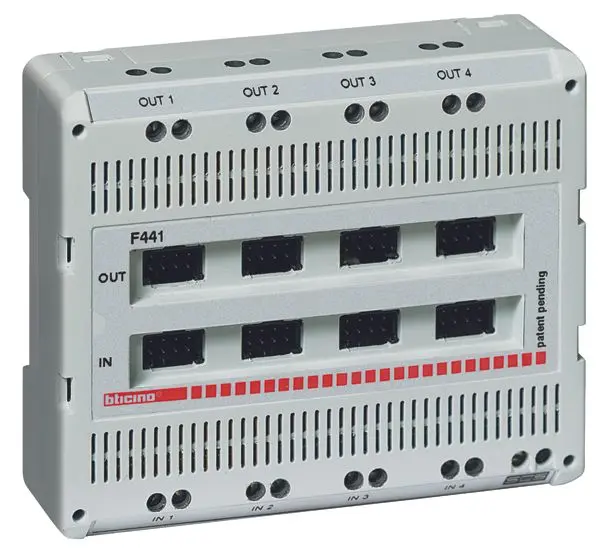 Produktfoto 1 von Reiheneinbau Audio/Video Mixer m.4 Eingängen u.4 Ausgängen, 6 TE DIN