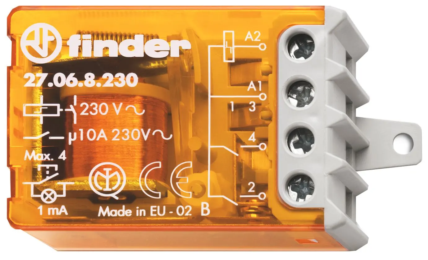 Produktfoto 1 von Stromstoßschalter f.Chassis oder UP-Dose 2 Kontakte 10A 3 Sequenzen 230VAC