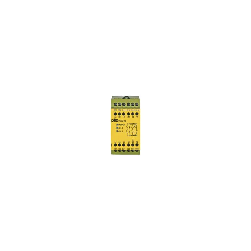 Produktfoto 1 von PNOZ X3 48VAC 24VDC 3n/o 1n/c 1so Sicherheitsschaltgerät