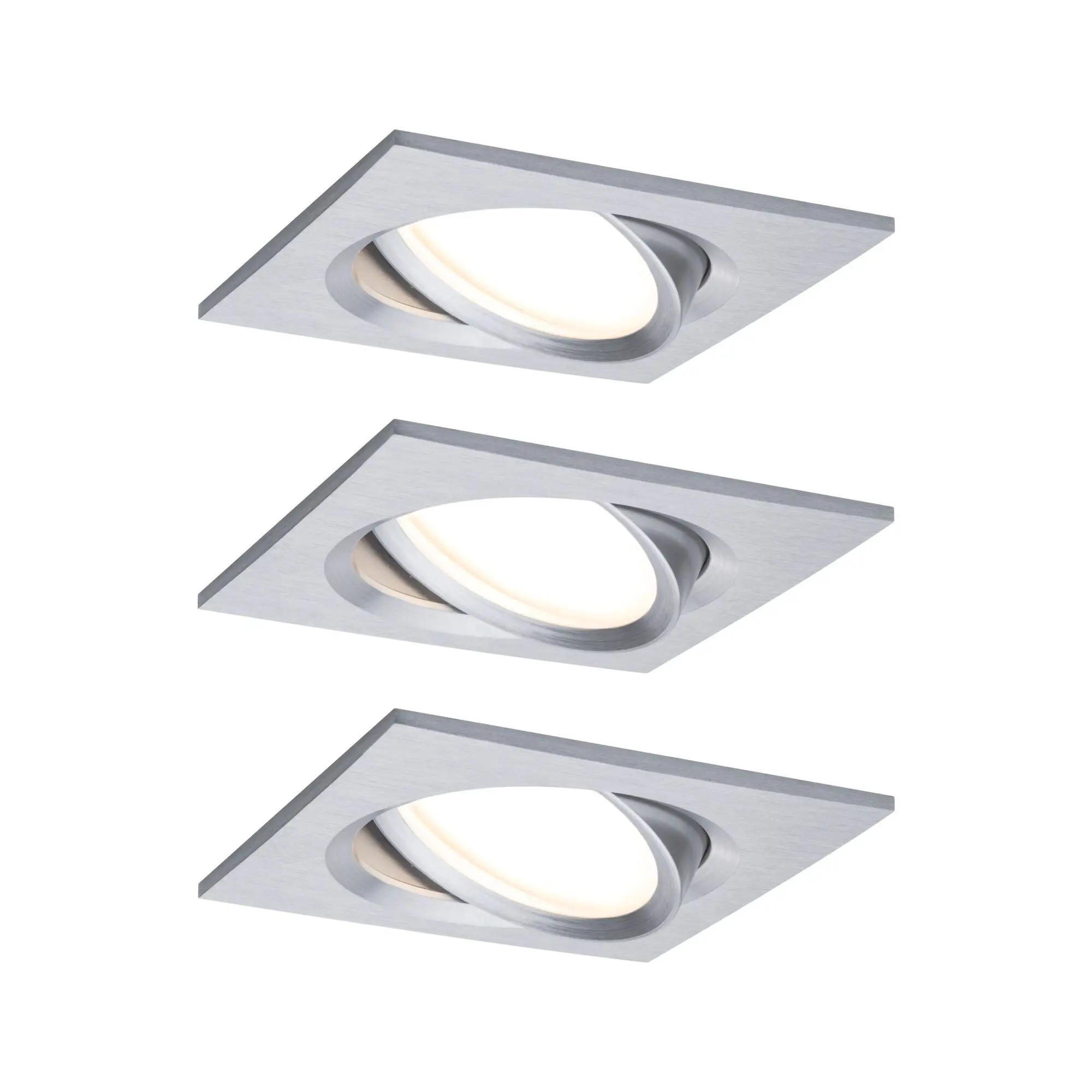 Produktfoto 1 von Einbauleuchte LED Nova Plus eckig 3x6,8W Alu