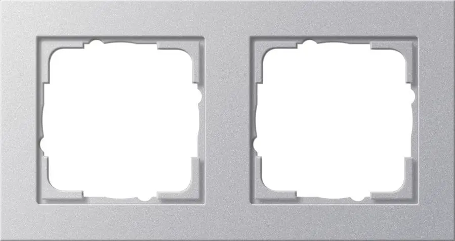 Produktfoto 1 von Abdeckrahmen 2fach E2 Farbe alu