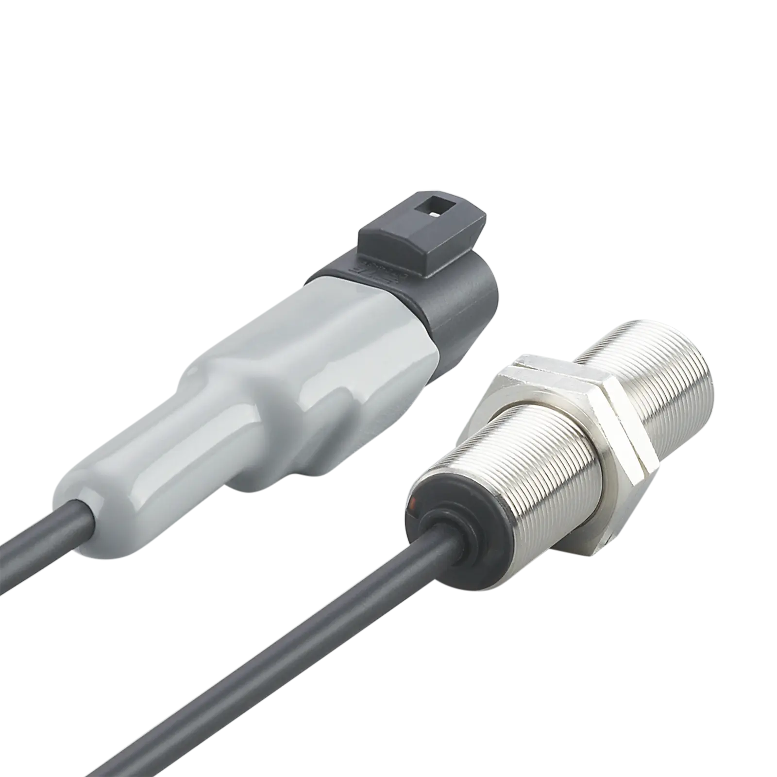 Produktfoto 1 von Ind.Sensor M18x1 L=54 Sn=8mm bündig S DC PNP 0,47m PUR DEUTSCH IP69K 3L 500Hz