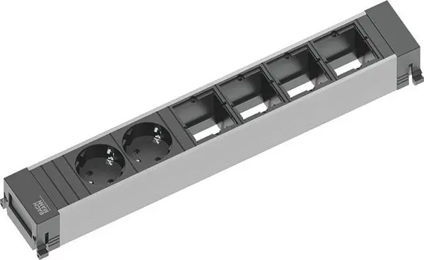 Produktfoto 1 von Power Frame ALU Steckdoseneinheit 6-fach