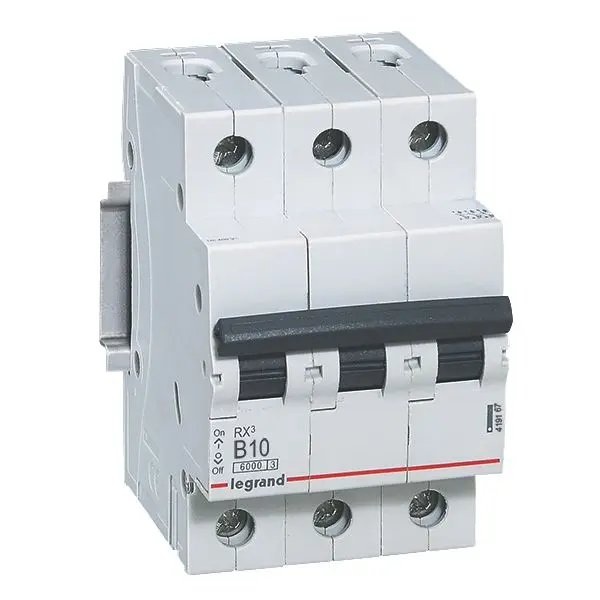Produktfoto 1 von RX3 LS-Schalter B-Char. 10A, 3-polig, 6kA, 400VAC, 3TE