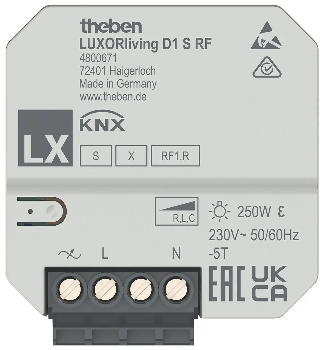 Produktfoto 1 von 1-fach Funk-Dimmaktor LUXORliving Unterputz, Smart Home