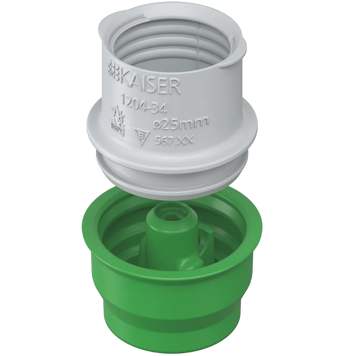 Produktfoto 1 von End- und Übergangstülle für M25 Rohre, mit Putzhaut 2-teilig, D 41 x 41 mm