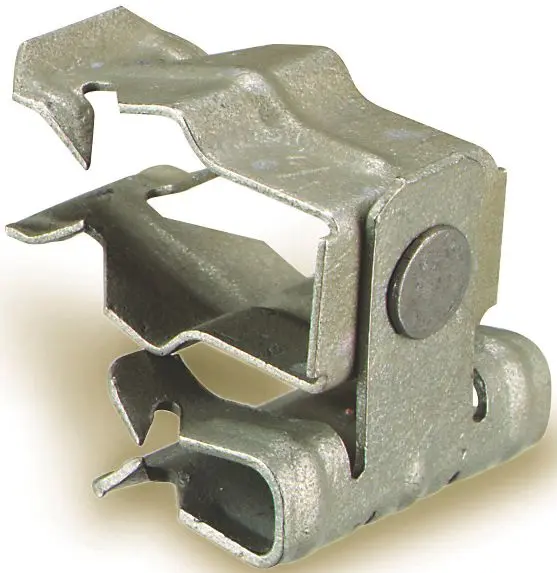 Produktfoto 1 von H-PIN Flanschklipp zum Aufschlagen mit Kabelschutzrohr Schelle