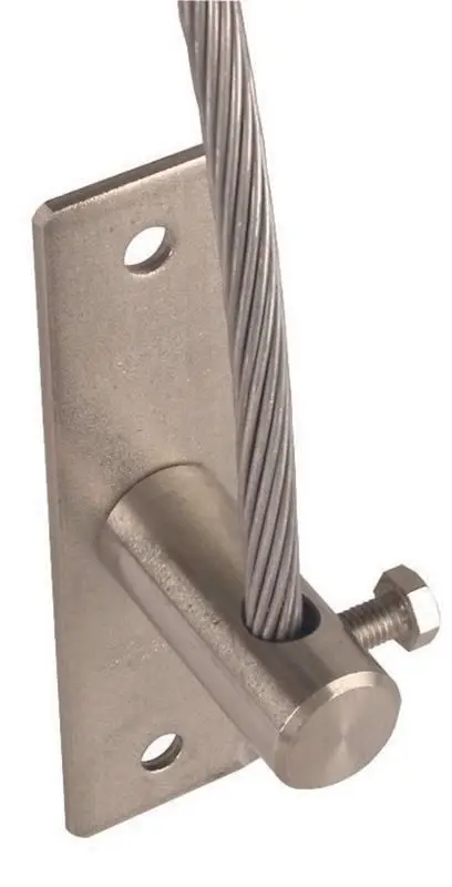 Produktfoto 1 von Abspannkloben für Rd 8mm NIRO mit 2 Befestigungsbohrung D 9mm