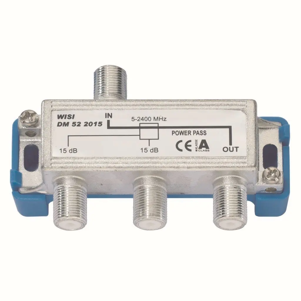Produktfoto 1 von Abzweiger 2-f 15dB 5..2400MHz Kl A DC- Bypass Diodenentk.kompat.m.Einkabelsyst