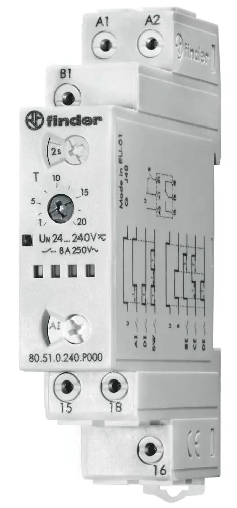 Produktfoto 1 von Multifunktions-Zeitrelais mit Push-In-Klemmen