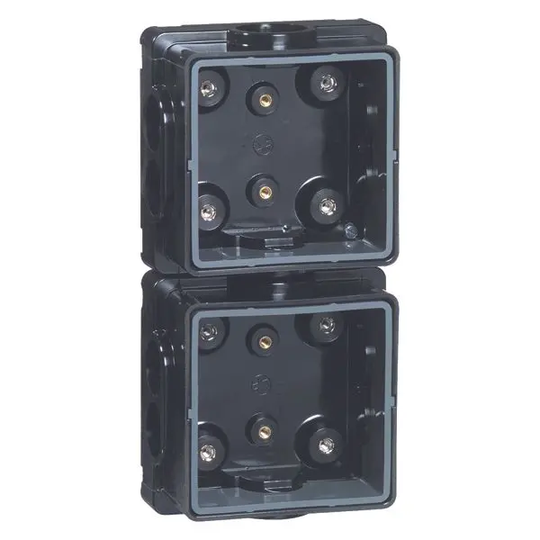 Produktfoto 1 von Einbaudose 2fach, Alu-Guss Einbautiefe bis 75 mm