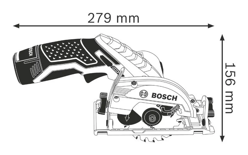 Produktfoto 1 von Akku-Kreissäge GKS 12V-26, mit 2x3.0 Ah Li-Ion Akku, L-BOXX