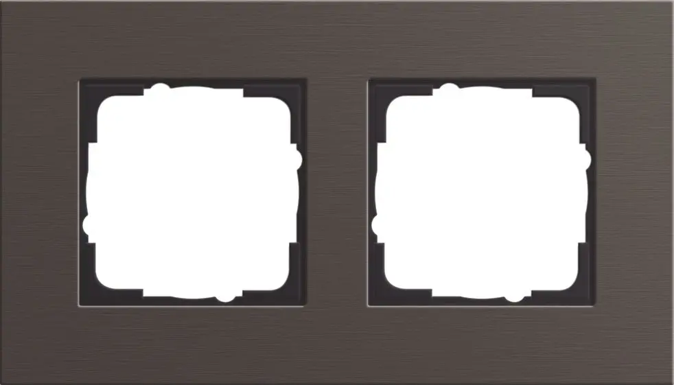 Produktfoto 1 von Abdeckrahmen 2fach Esprit aluminium Braun