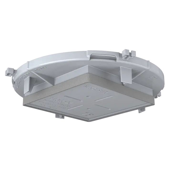 Produktfoto 1 von Einbaugehäuse, HaloX 100 Frontteil Deckenauslass 75x75mm f.Sichtbeton