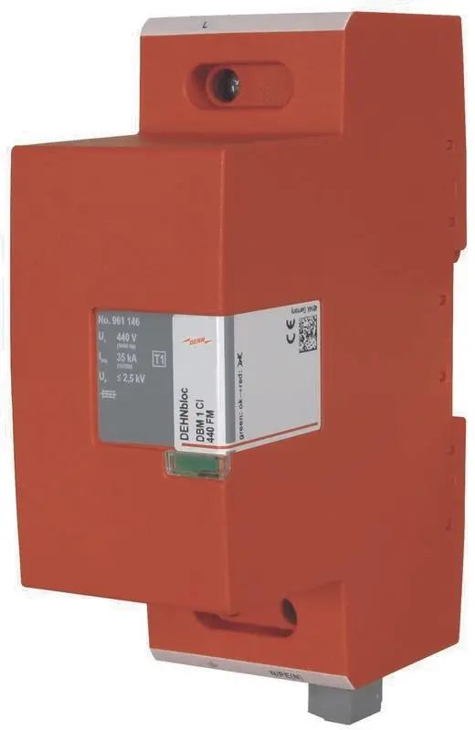 Produktfoto 1 von Koordinierter Blitzstromableiter Typ 1 DEHNbloc Maxi CI 440 V AC m.Vorsicherung