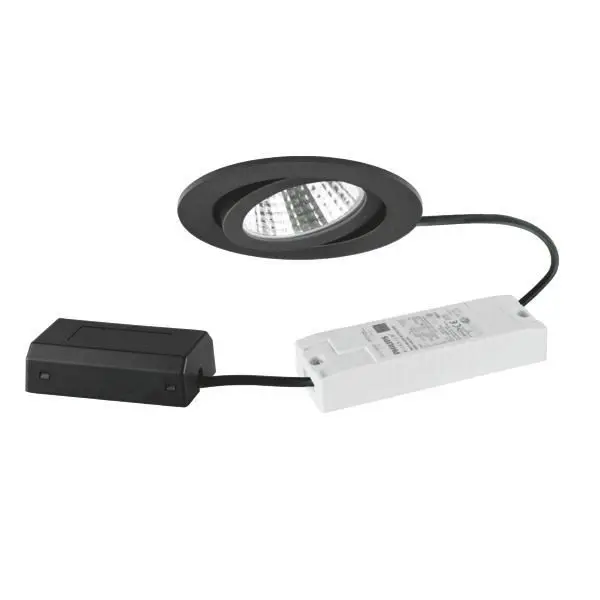 Produktfoto 1 von LED-Einbaustrahler 230 V AC, 50 Hz, 6 W 38°, 3000 K, rund, schwenkbar