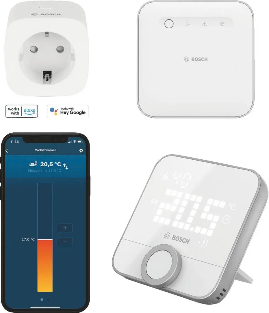 Produktfoto 1 von BOSCH Einzelraumregelung Starterset Controller,Raumthermost.,Zwischenstecker