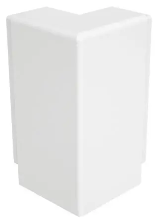 Produktfoto 1 von Außeneck 4D 20x80-9010, Kunststoff hfr, 2-teilig, weiß