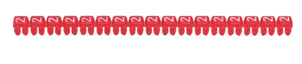 Produktfoto 1 von Kennzeichnungssystem CAB 3,f. 4 bis 6mm², Ziffer:2 Rot