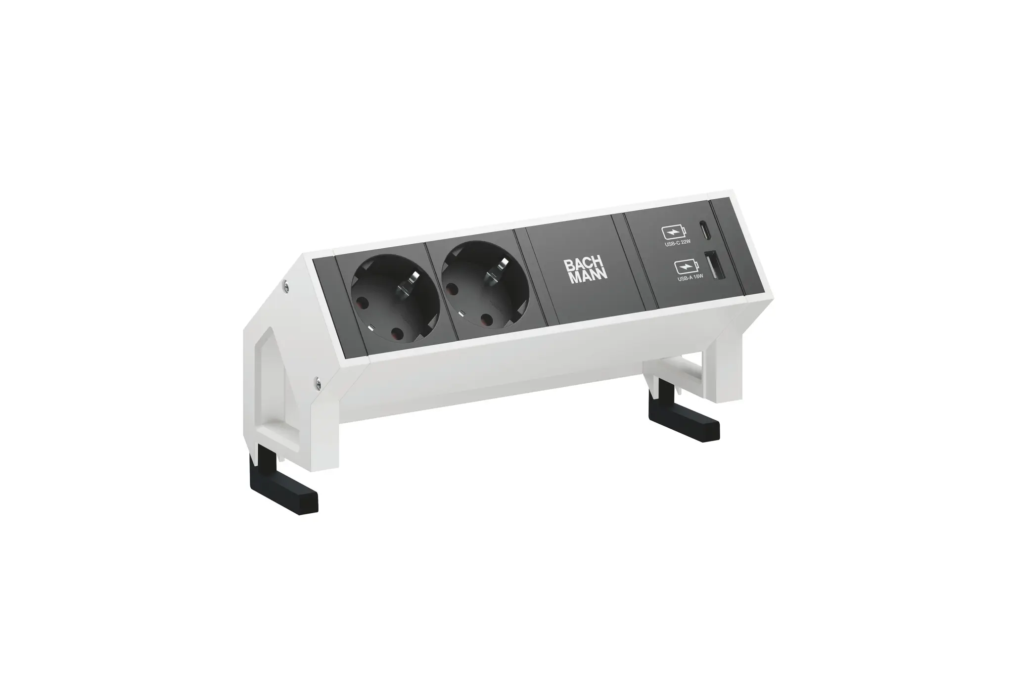 Produktfoto 1 von DESK2 white 2xCEE7/3 1xUSB A/C 22W 0, 2m GST18