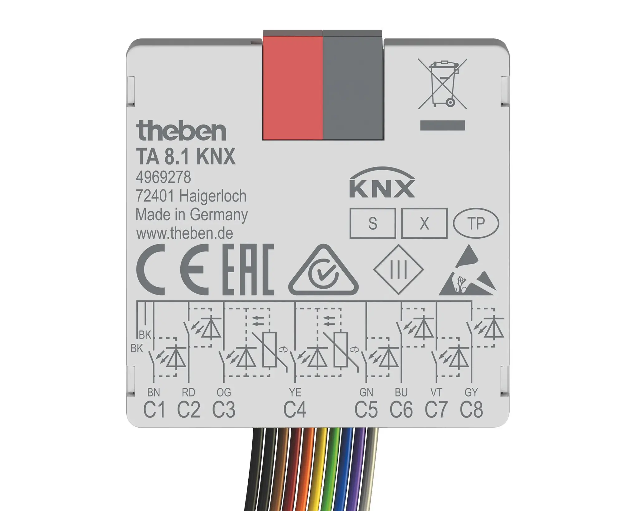 Produktfoto 1 von KNX-Tasterschnittstelle Binäreingang 8-fach, KNX Data Secure